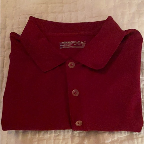 maroon nike polo